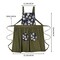 Vintage Pinafore Apron Dress for Women with Pockets Cute Floral Chef Aprons for Kitchen Cooking Baking Gardening (Olive Green)